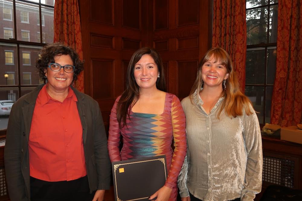 Professor of Education Doris Santoro with Fiona Hopper and Bridgid Neptune